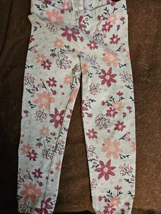 Light grey pants with flowers