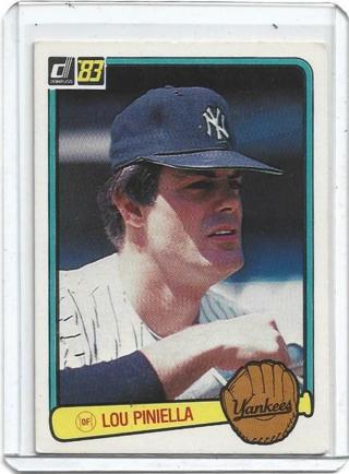 1983 DONRUSS LOU PINIELLA CARD