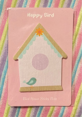 Kawaii bird house memo pad