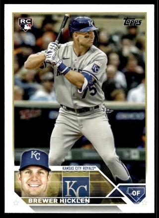 2023 Topps Update Base #US37 Brewer Hicklen RC Kansas City Royals