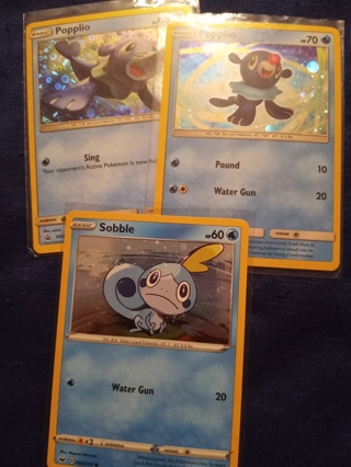 3 water starter pokemon cards