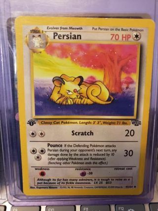 1999 Persian 42/64 Pokemon Jungle 1st Edition NM/MINT