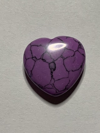 HEALING STONE~PURPLE~VEINED HEART~SET 3~FREE SHIPPING!