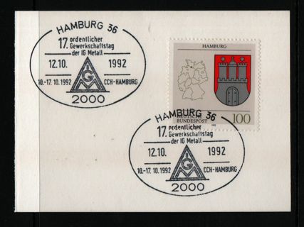 special postmark Hamburg IGM 
