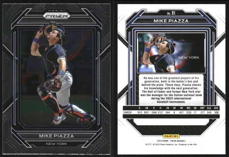 2023 Panini Prizm Mike Piazza #91 - New York Mets