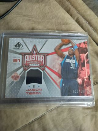 06 07 sp game used edition all Star memorabilia numberd 22/100 Jason terry