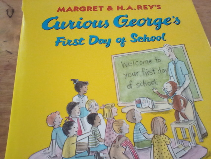 Hardcover Book: "Curious George's First Day of School": EUC