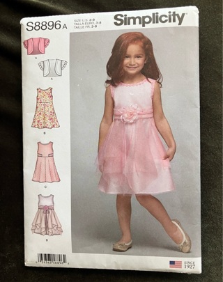 Dress sewing pattern 3-8 YO