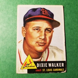 1953 TOPPS BASEBALL CARD -  NO. 190 -  DIXIE WALKER - CARDINALS  - BV= $30