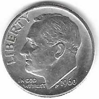 1960-D Roosevelt Dime 90% Silver U.S. 10 Cent Coin