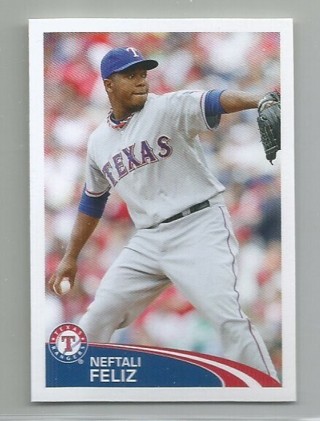 (1) 2012 Topps Stickers Neftali Feliz #118 Rangers