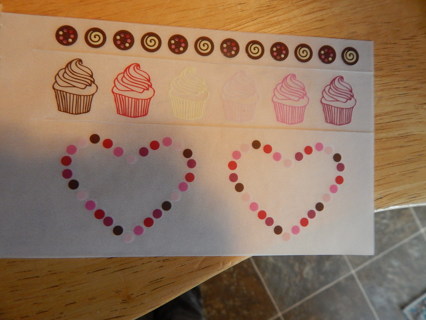 RUB-ON TRANSFERS!    NEW!  *CUPCAKES & HEARTS* 