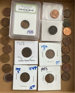 1908 - 1959 Pennies (20+)
