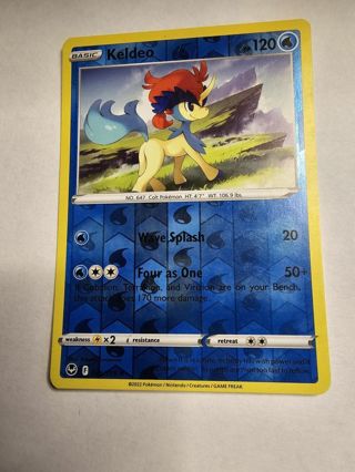 Pokemon Keldeo reverse holo rare card 046/195