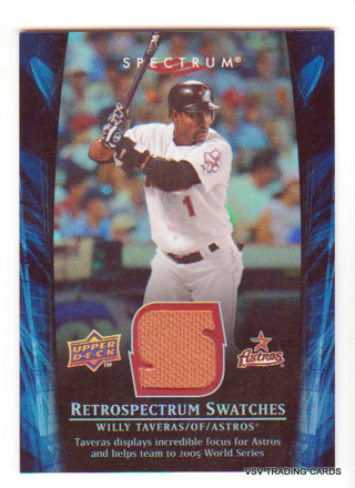 Willy Taveras, 2008 Upper Deck Spectrum RELIC Card #RS-WT2, Houston Astros, (LB10)