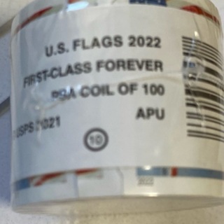 Roll of 100 Forever Flag Stamps.#56