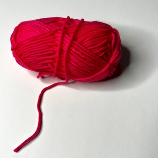 Hot Pink 100% Acrylic Yarn 10 Yards 