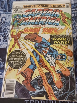 captain america vs human tourch 1977 issue 216 marvel comics 