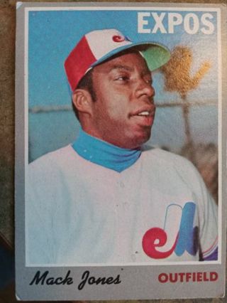 1970 T.C.G MACK JONES MONTREAL EXPOS BASEBALL CARD# 38