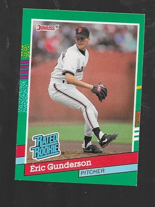 1991 DONRUSS ERIC GUNDERSON ROOKIE #416