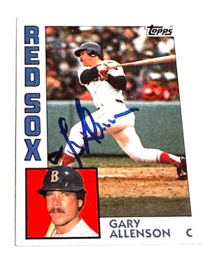 Autographed 1984 Topps #56 Gary Allenson Catcher Boston Red Sox