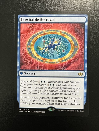 Inevitable Betrayal Magic the Gathering MTG Rare Card
