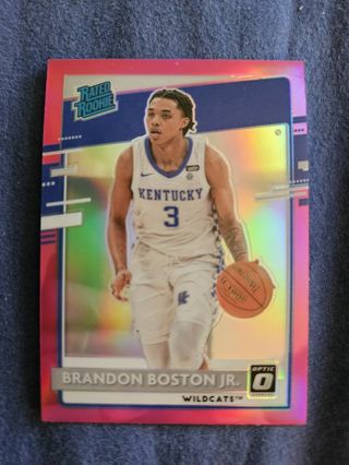 2021 Chronicles Draft Picks Donruss Optic Pink Brandon Boston Jr.