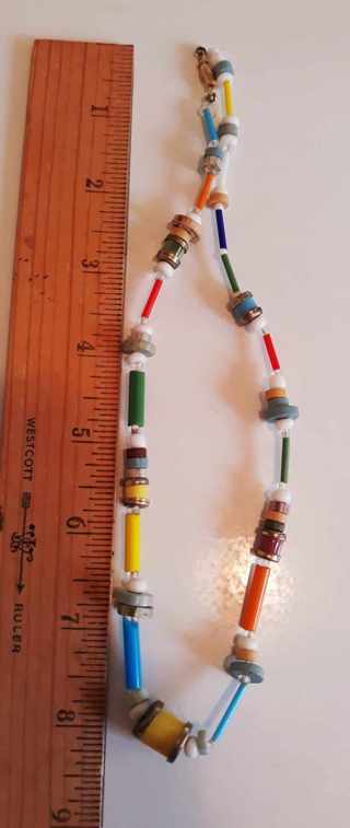 Necklace with Colorful Beads, 16"