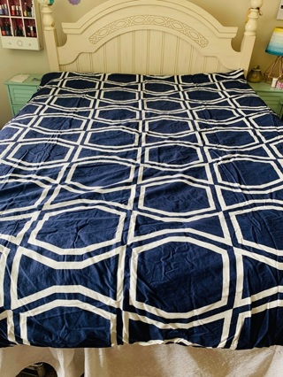 Like New Kate Spade ♠️ Twin Navy Blue and White Comforter