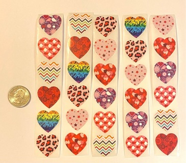 30 Heart Stickers  