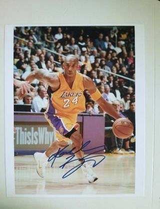 Kobe Bryant signed 8x10 Photo RP Lakers