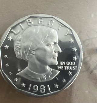 1980 and 1981 Susan B. Anthony Dollar