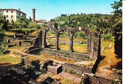 Vintage Postcard Roman Thermac, Fiesole, Italy