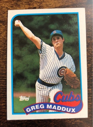 Greg Maddux 1989 Topps Baseball Card 