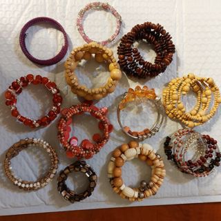 Dozen wrap bracelets