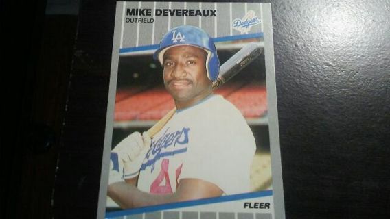 1989 FLEER MIKE DEVEREAUX LA DODGERS BASEBALL CARD# 56