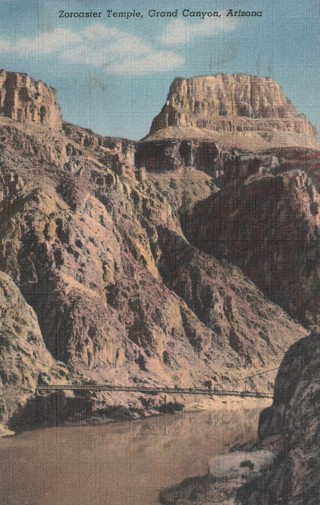 Vintage Used Postcard: 1950 Zoroaster Temple, Grand Canyon, AZ