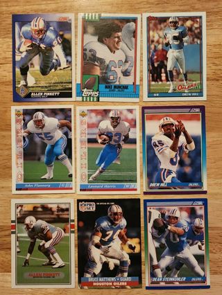 9 card lot Oilers