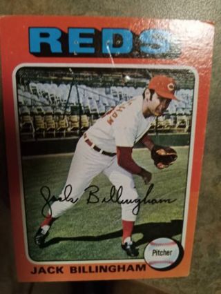 1975 TOPPS JACK BILLINGHAM CINCINNATI REDS BASEBALL CARD# 235