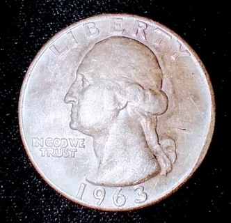 COIN 1963 D SILVER QUARTER WITH MULTIPLE ERRORS DIE CRACK TOP OF HEAD AND A SMALL CUD SEE PHOTOS WOW