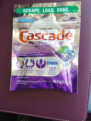 CASCADE PLATINUM dishwasher tabs