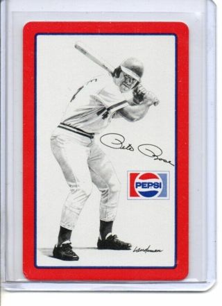 1977 PEPSI PETE ROSE 9 OF SPADES POKER CARD