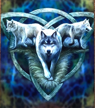 Wolf Trifecta - 3 x 3” MAGNET - GIN ONLY