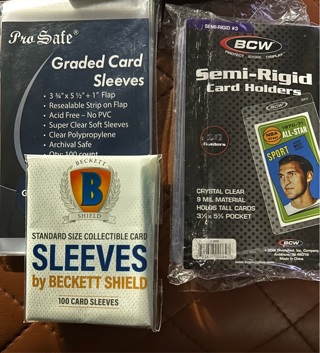 Sports and Gaming Card Sleeves & Holders (various sizes)