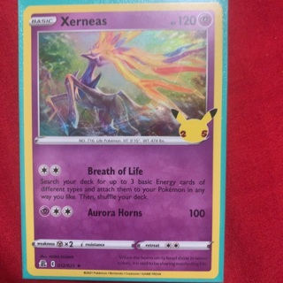 Pokemon Card Celebrations Holo Xerneas 012/025. NM/M