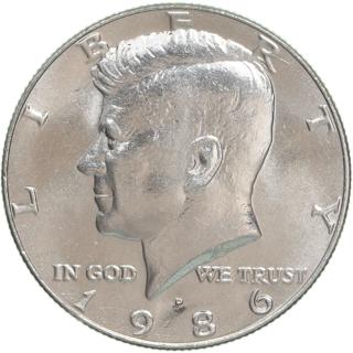 1986-P Kennedy Half Dollar