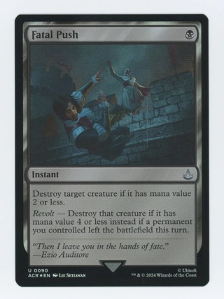 MTG Fatal Push U 0090 Universes Beyond: Assassin's Creed Magic