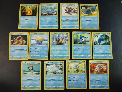 Pokemon Cosmic Eclipse Water Cards