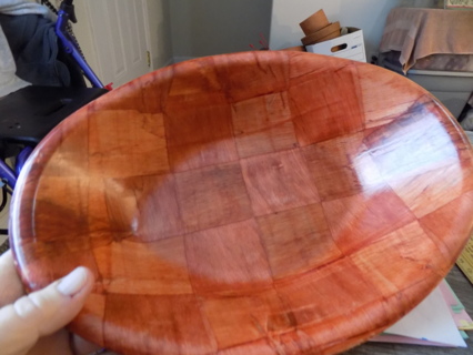 12 x 9 oval wooden ware bowl # 2