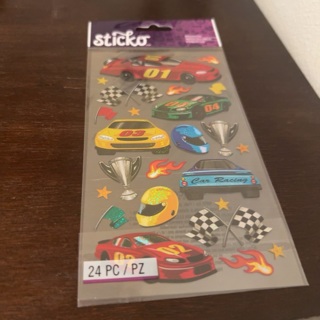 Sticko race car stickers 